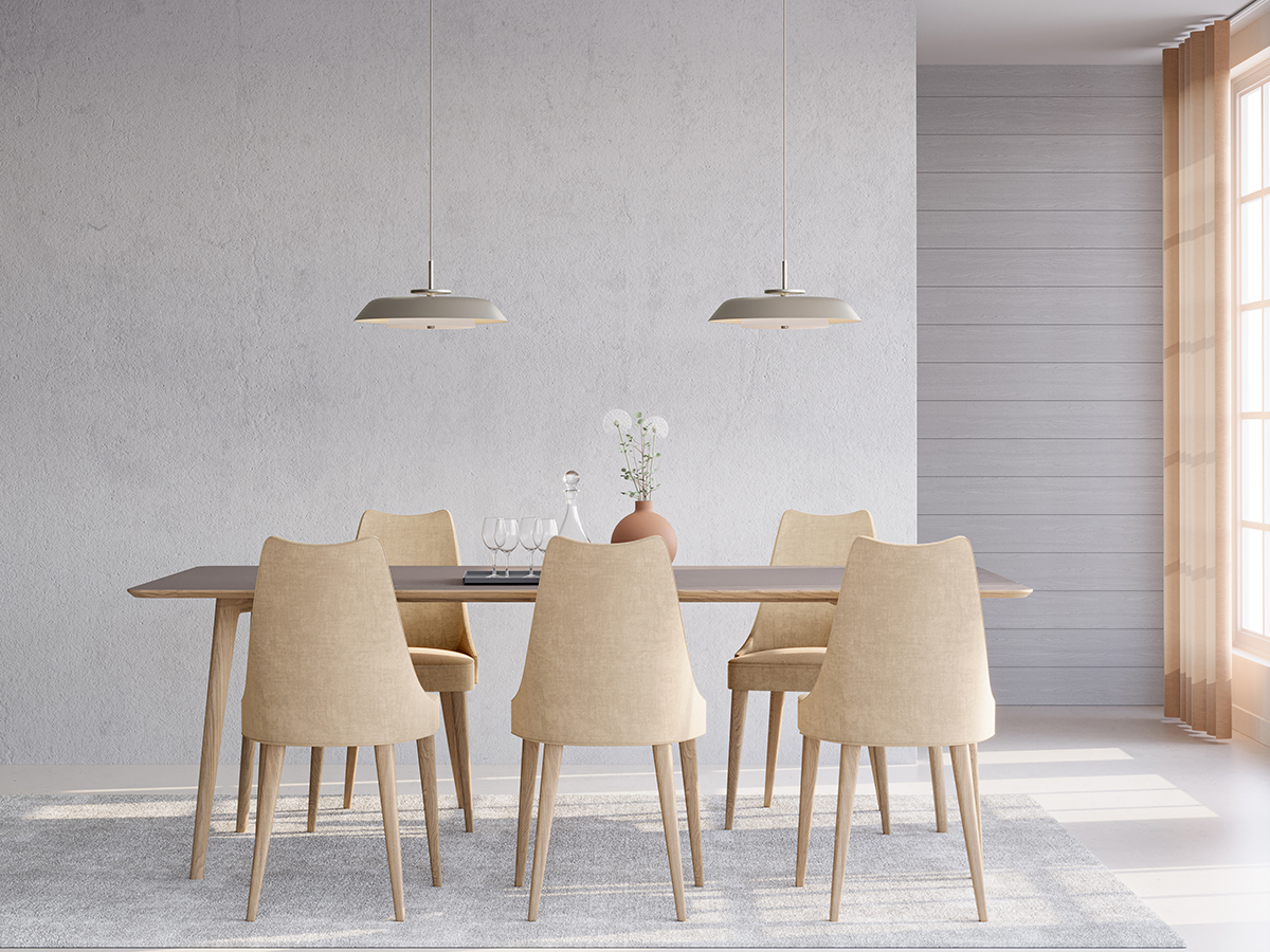 Horisont Ø43 Champán Lámpas de techo De Belid - Inspirada en la historia de la costa de Belid y Varberg, esta lámpara cautiva con su diseño contrastante y a la vez armonioso.