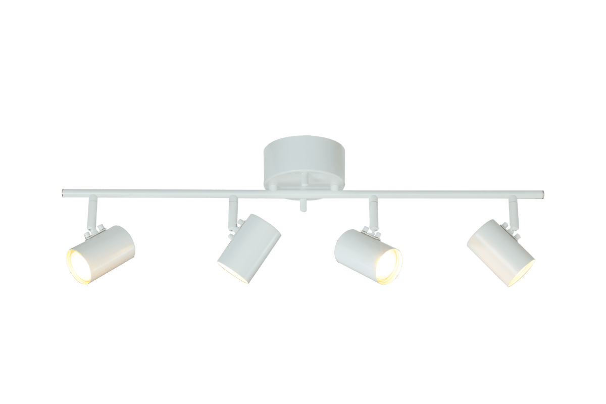 Hugin 4 Blanco foco de techo De Aneta Lighting - Se puede combinar ventajosamente con nuestras otras lámparas de la familia Hugin.