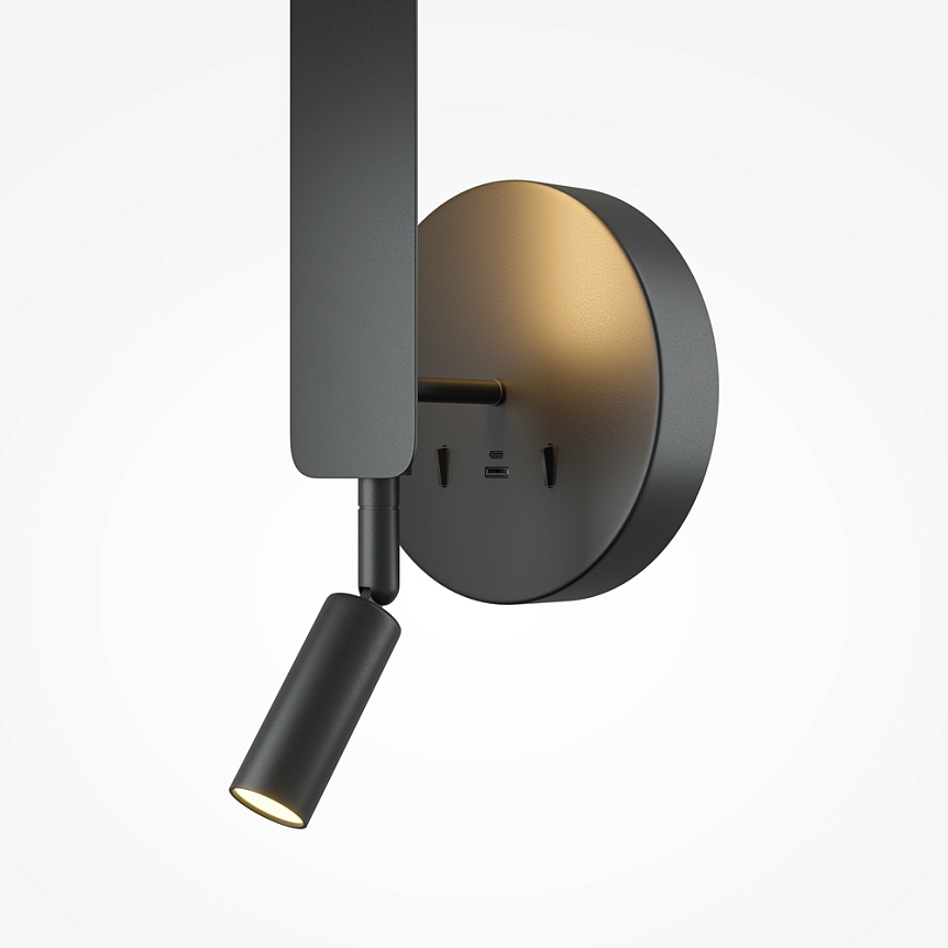 Combo 52cm Negro lámpara de lectura De Maytoni - 