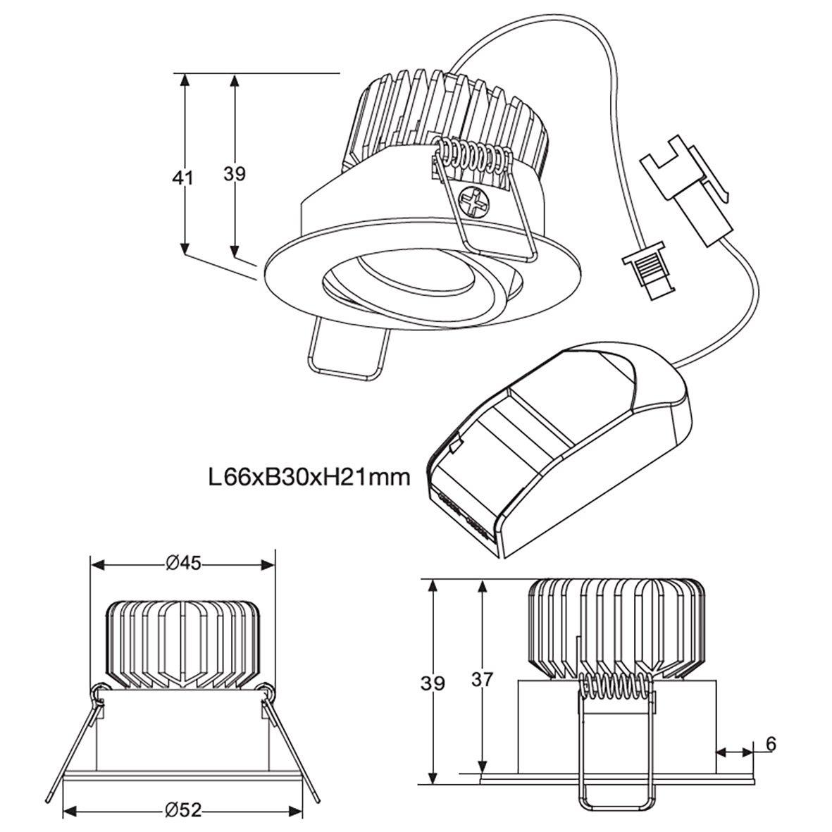 Q-15 Mini Downlight 2700K Blanco De Designlight - Con un flujo luminoso de 278 l&uacute;menes, ofrece diversas posibilidades de aplicaci&oacute;n y puede utilizarse tanto como iluminaci&oacute;n decorativa de acento como parte de la iluminaci&oacute;n general de una habitaci&oacute;n.