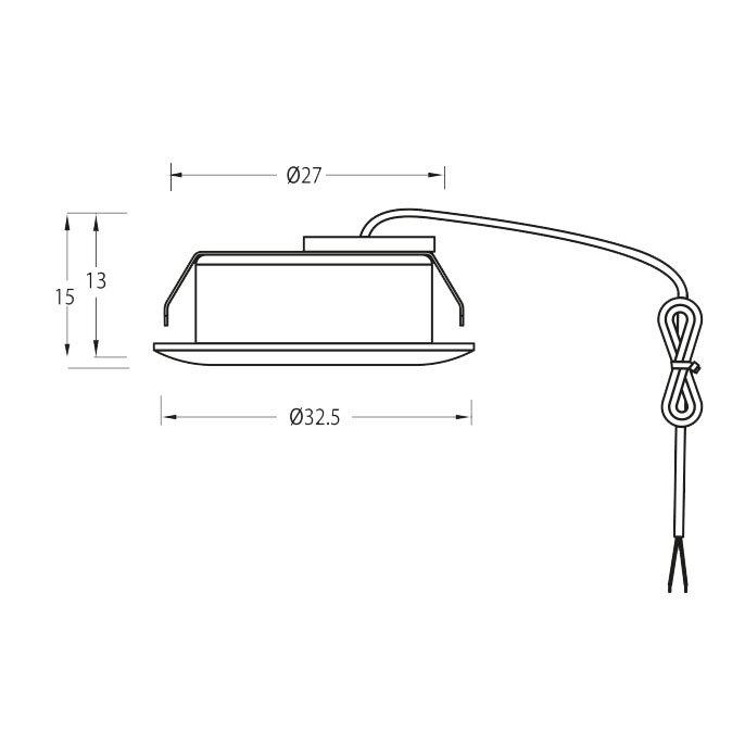 Q-33 Mini Downlight 2700K Negro De Designlight - Esta luz empotrable proporciona una iluminaci&oacute;n de acento elegante con un &aacute;ngulo de haz de 105&deg; y un flujo luminoso de 105 l&uacute;menes.