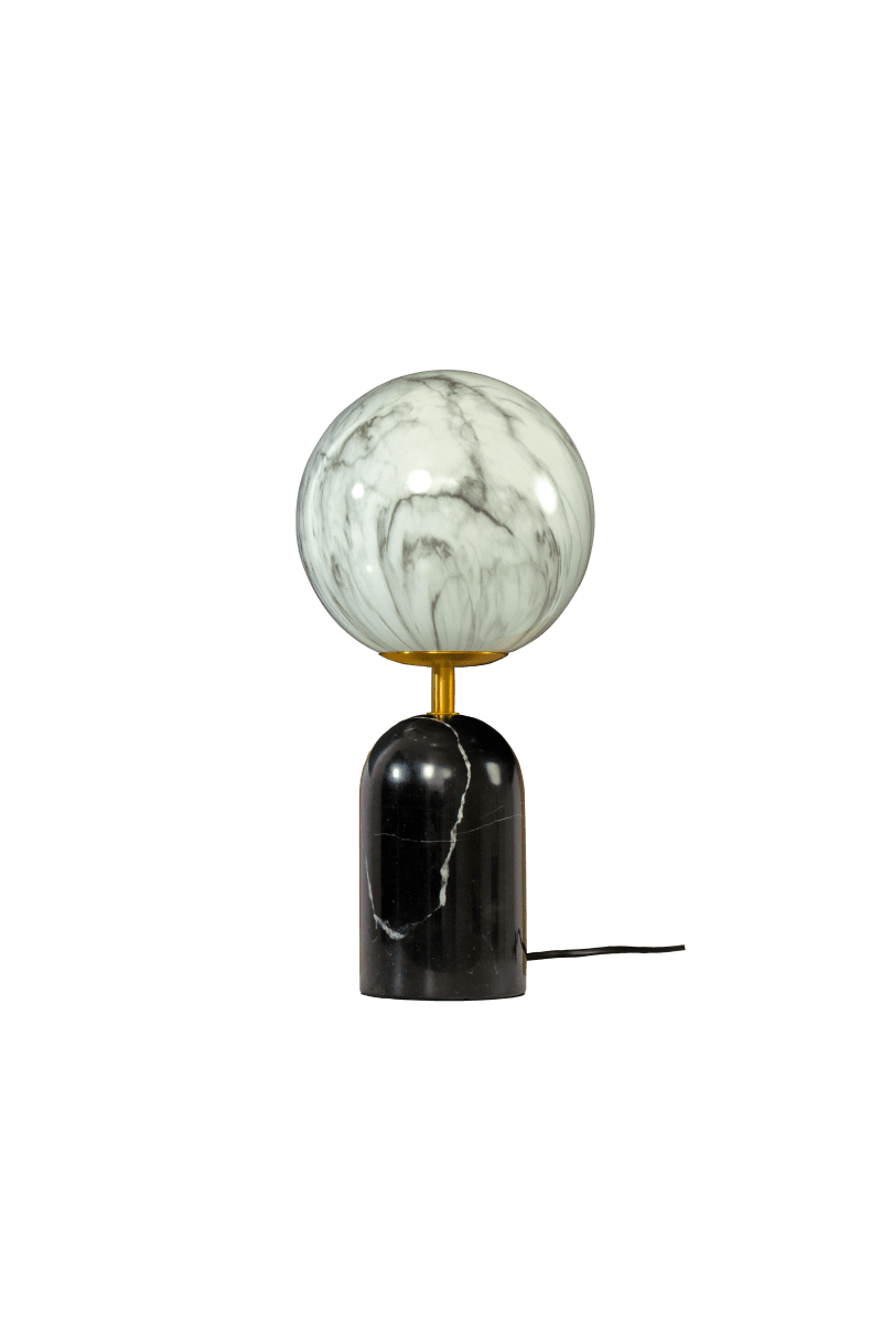 Pierre 30cm En blanco y negro lámpara de mesa De Aneta Lighting - Pierre encaja a la perfecci&oacute;n en una mesa auxiliar, un escritorio o junto a una ventana.