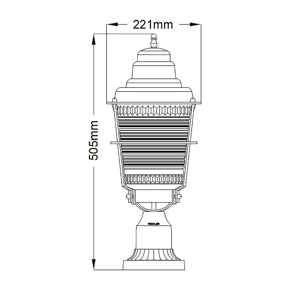 Chance Harbor 50cm Zinc De Elstead Lighting - Con clase de protección IP44, está protegido contra la intemperie y el viento y, por lo tanto, es perfecto para uso exterior en zonas de entrada, en caminos de jardín o en terrazas.