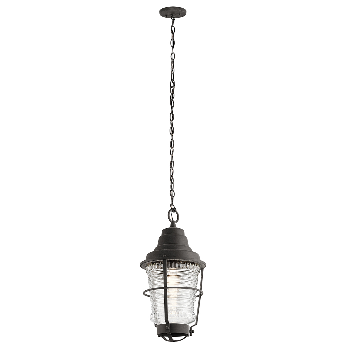 Chance Harbor 43cm Zinc De Elstead Lighting - Chance Harbor &auml;r en klassisk och robust takpendel med en design inspirerad av maritim stil.
