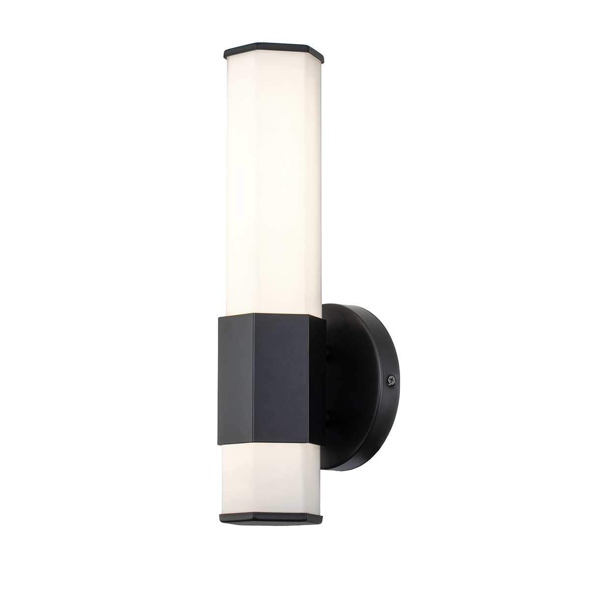 Facet 35cm Negro lámpara de baño De Elstead Lighting - Facet es una lámpara de baño moderna y elegante que combina funcionalidad y estética.