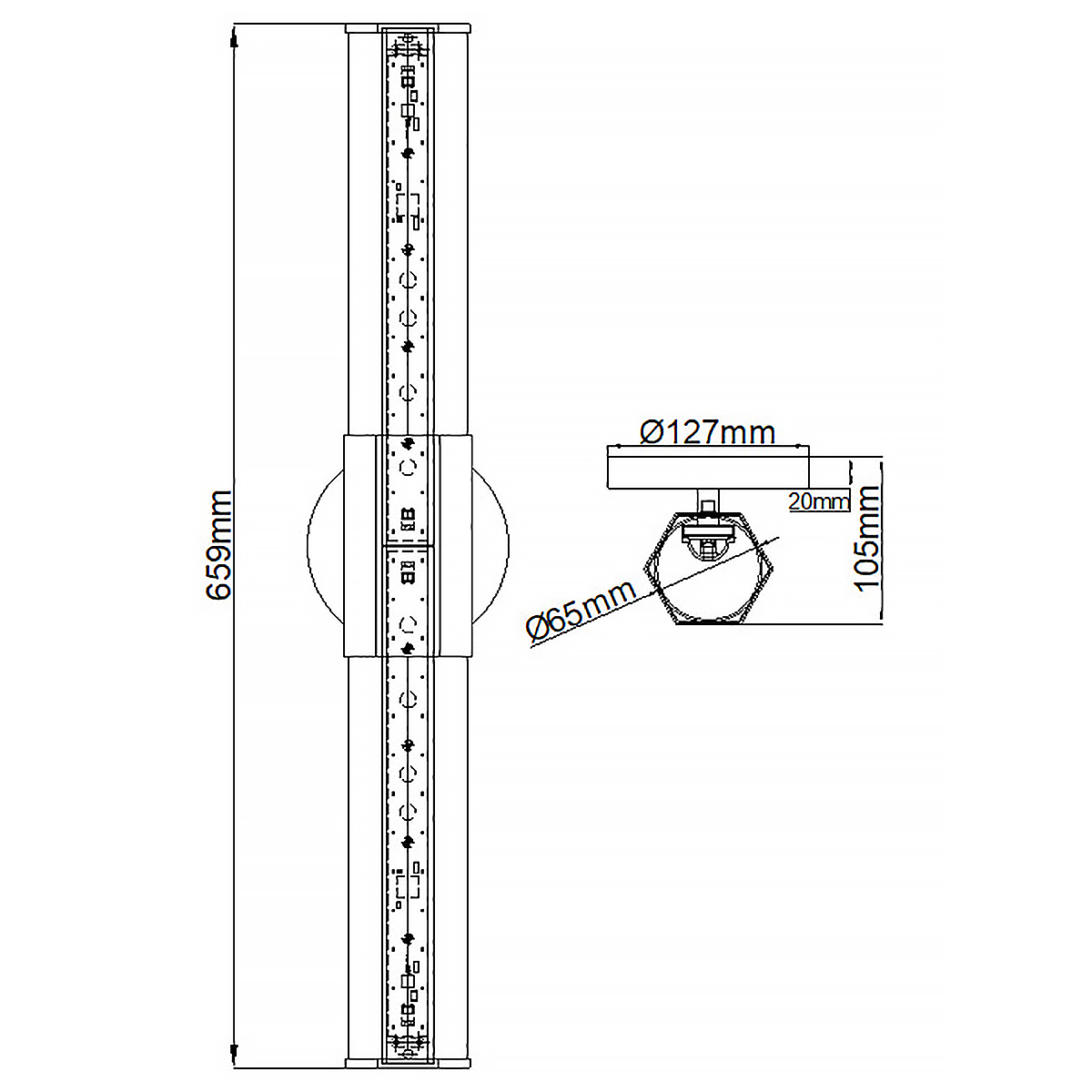 Facet 65cm Latón antiguo lámpara de baño De Elstead Lighting - Facet es una lámpara de baño moderna y elegante que combina funcionalidad y estética.