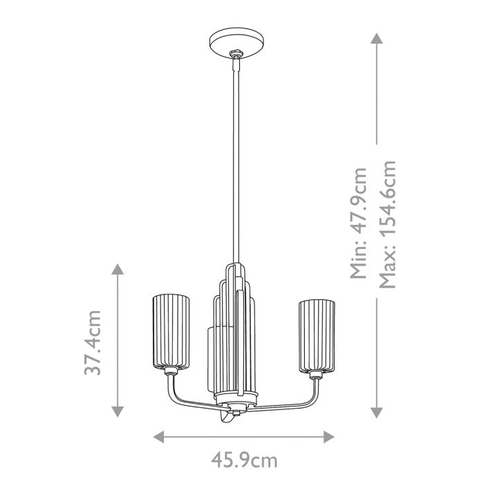 Kimrose Ø45 Latón cepillado Lámpas de techo De Elstead Lighting - Las pantallas de vidrio cilíndricas son transparentes y presentan ranuras verticales, creando un efecto de iluminación único y sutil.