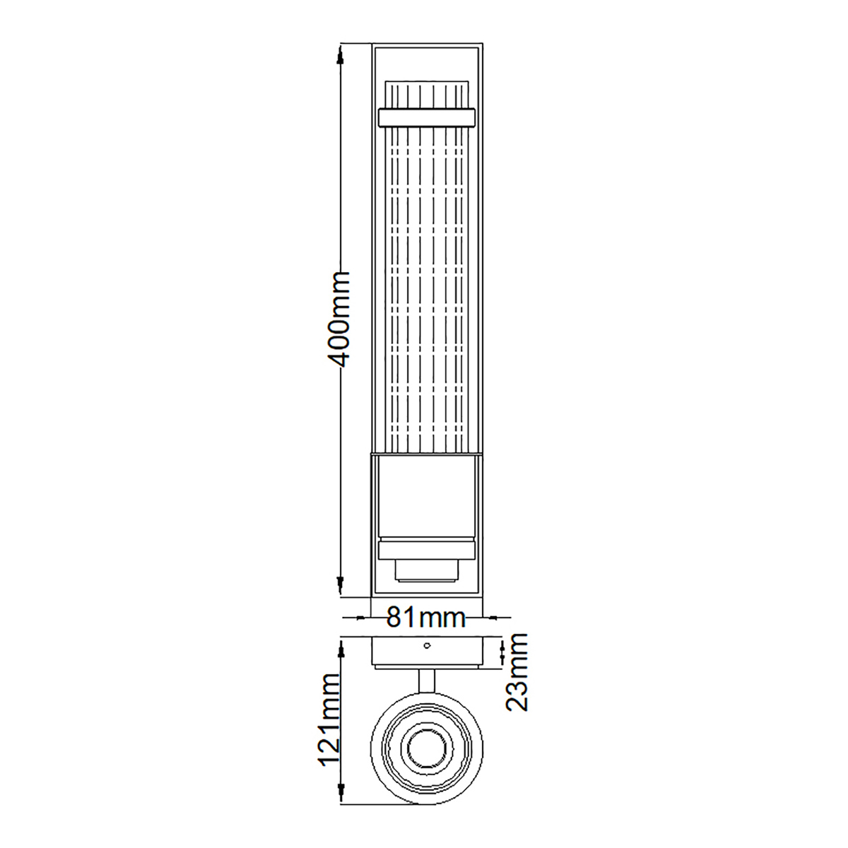 Wellington 40cm Cromo lámpara de baño De Elstead Lighting - Está hecho de acero y vidrio de alta calidad y emana una sensación de lujo con su acabado en cromo pulido y pantalla de vidrio acanalado que proporciona una hermosa distribución de la luz.