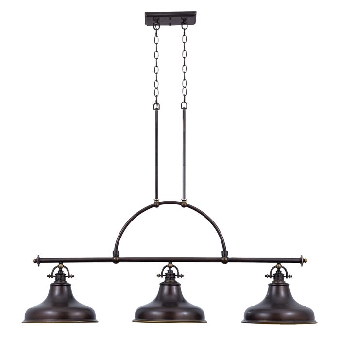Emery 133cm Bronce Lámpas de techo De Elstead Lighting - Emery es una l&aacute;mpara colgante cl&aacute;sica de estilo americano que a&ntilde;ade un toque de nostalgia y elegancia a tu hogar.
