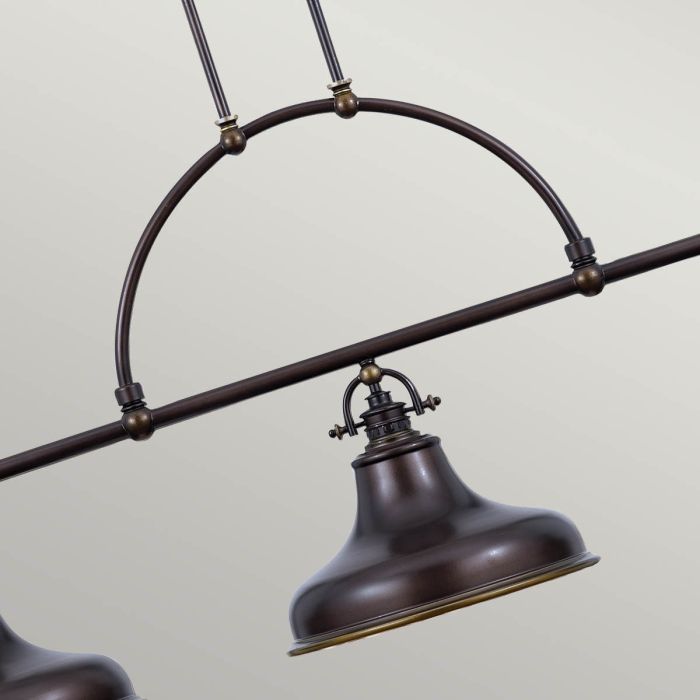 Emery 133cm Bronce Lámpas de techo De Elstead Lighting - Emery es una l&aacute;mpara colgante cl&aacute;sica de estilo americano que a&ntilde;ade un toque de nostalgia y elegancia a tu hogar.