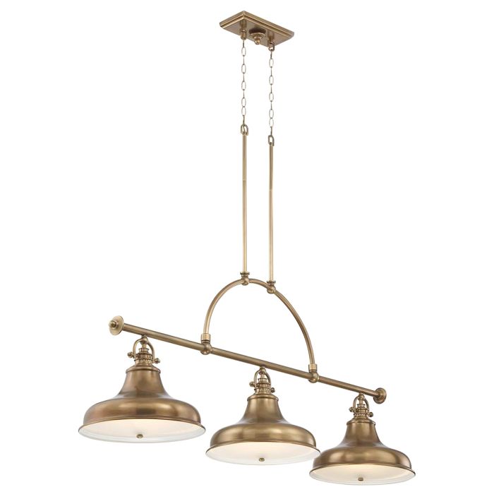 Emery 133cm Latón Lámpas de techo De Elstead Lighting - Emery es una l&aacute;mpara colgante cl&aacute;sica de estilo americano que a&ntilde;ade un toque de nostalgia y elegancia a tu hogar.