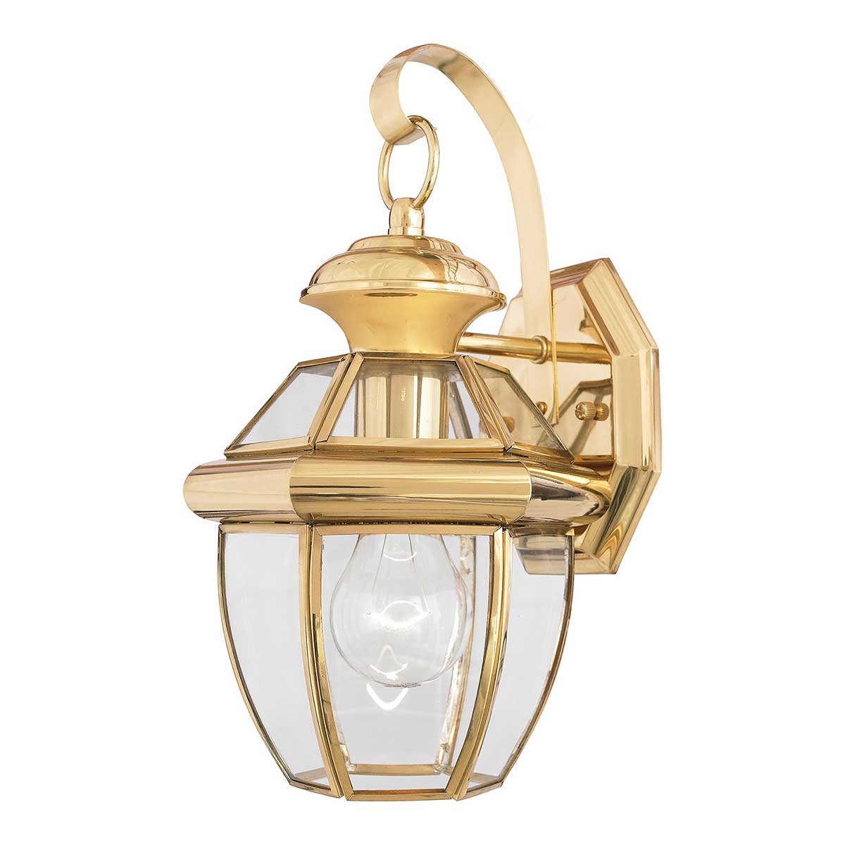 Newbury Latón pulido lámpara de exterior De Elstead Lighting - La l&aacute;mpara de pared Newbury, de lat&oacute;n lacado y pulido, aporta a tu hogar una iluminaci&oacute;n de fachada elegante y atemporal.
