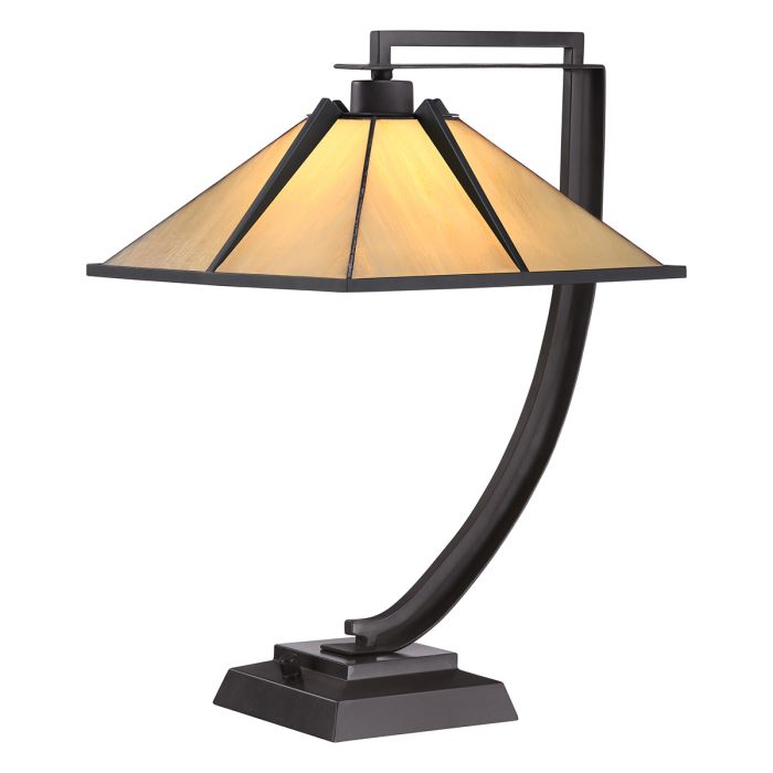 Pomeroy 55cm Bronce/amarillo De Elstead Lighting - Con su diseño colgante, la pantalla amarilla suave parece flotar en el centro de la base de la lámpara, que tiene un elegante acabado de bronce.