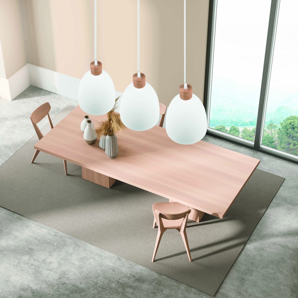 Jagger Ø25 Blanco Lámpas de techo De Trio Lighting - Esta lámpara de inspiración vintage se convertirá en el centro de atención de la sala de estar, transformándola en un refugio moderno y acogedor.