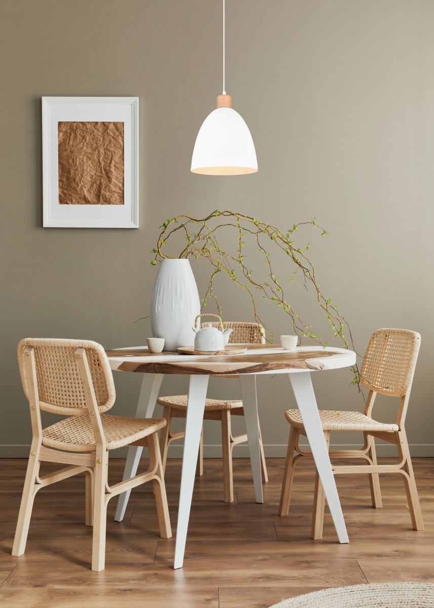 Jagger Ø25 Blanco Lámpas de techo De Trio Lighting - Esta lámpara de inspiración vintage se convertirá en el centro de atención de la sala de estar, transformándola en un refugio moderno y acogedor.