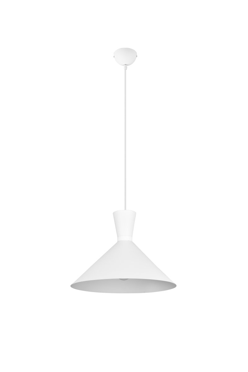 Enzo Ø35 Blanco Lámpas de techo De Trio Lighting - Su forma redonda lo hace ideal para colgarlo sobre una mesa de comedor redonda o, colgando varios en fila, sobre una mesa de comedor oblonga o una encimera de cocina.