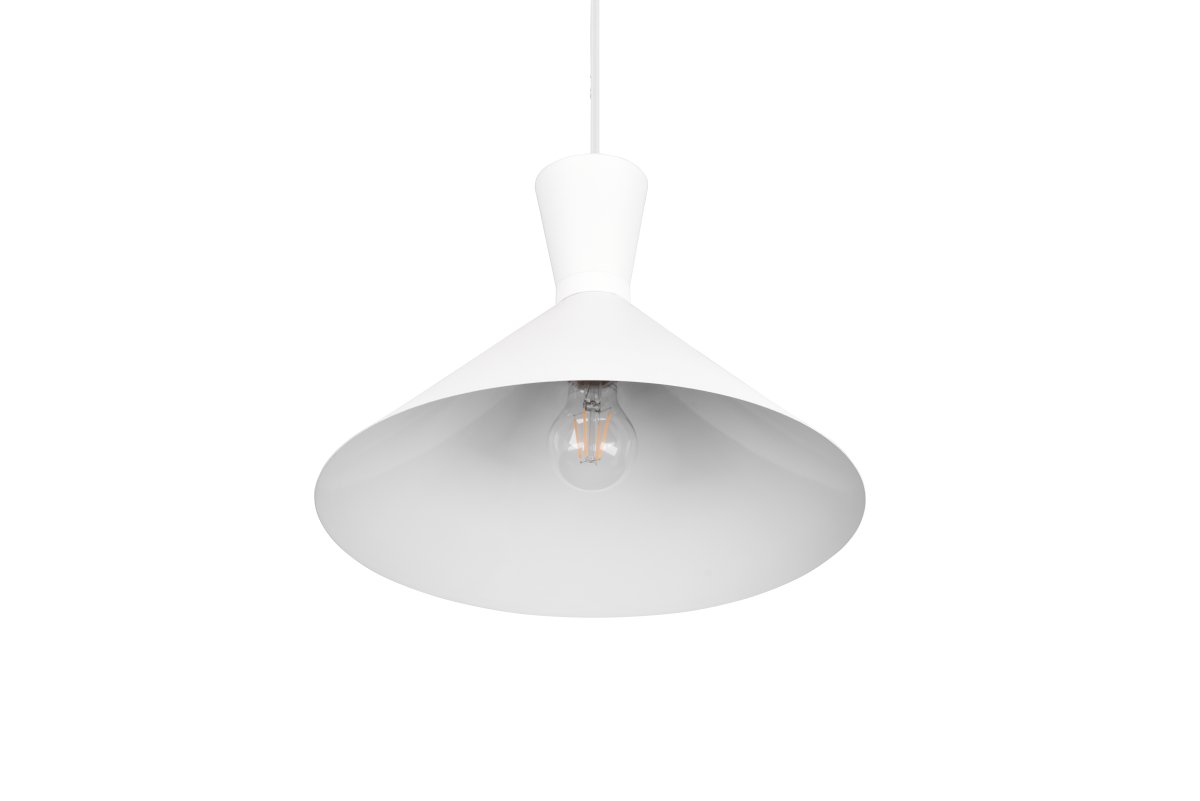 Enzo Ø35 Blanco Lámpas de techo De Trio Lighting - Su forma redonda lo hace ideal para colgarlo sobre una mesa de comedor redonda o, colgando varios en fila, sobre una mesa de comedor oblonga o una encimera de cocina.