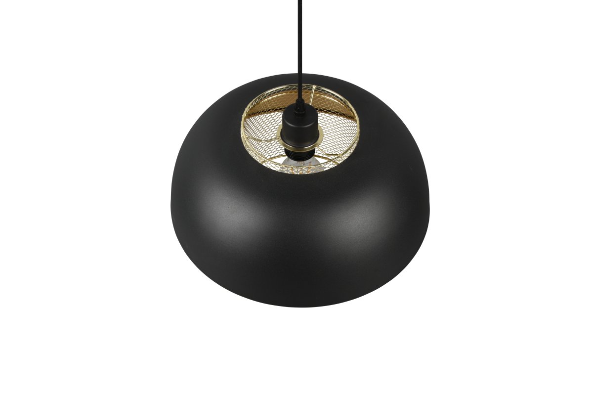 Punch Ø35 Negro Lámpas de techo De Trio Lighting - La elegante forma de la lámpara y la combinación de colores negro mate y dorado le dan un toque de sofisticación.