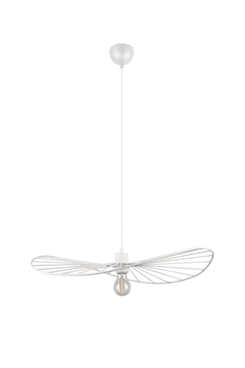 Chapeau Ø60 Blanco Lámpas de techo De Trio Lighting - Con su carcasa metálica decorativa, es el complemento perfecto para salones y comedores, donde su bonito juego de luces y sombras crea una sensación de ligereza única.