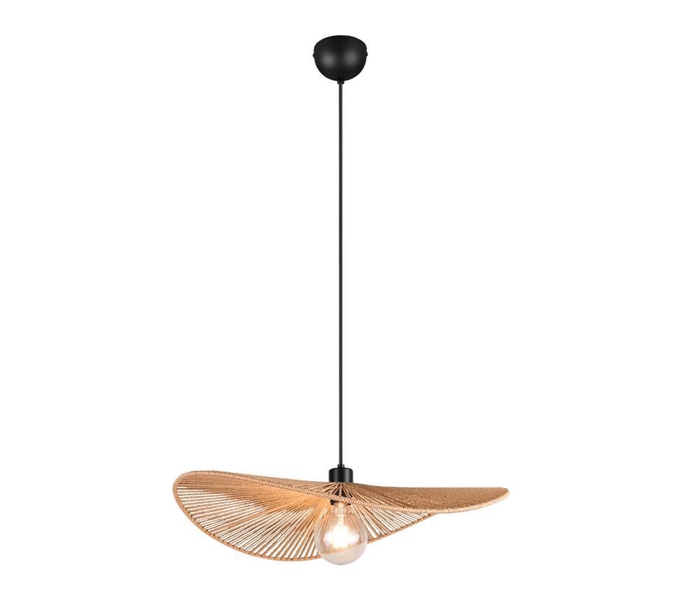 Laurine Ø58 Naturaleza Lámpas de techo De Trio Lighting - La pantalla de papel garantiza una hermosa distribuci&oacute;n de la luz en la habitaci&oacute;n cuando la l&aacute;mpara est&aacute; encendida.