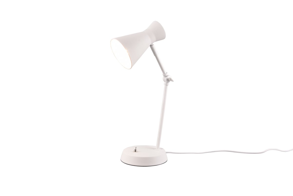 Enzo 50cm Blanco lámpara de escritorio De Trio Lighting - 