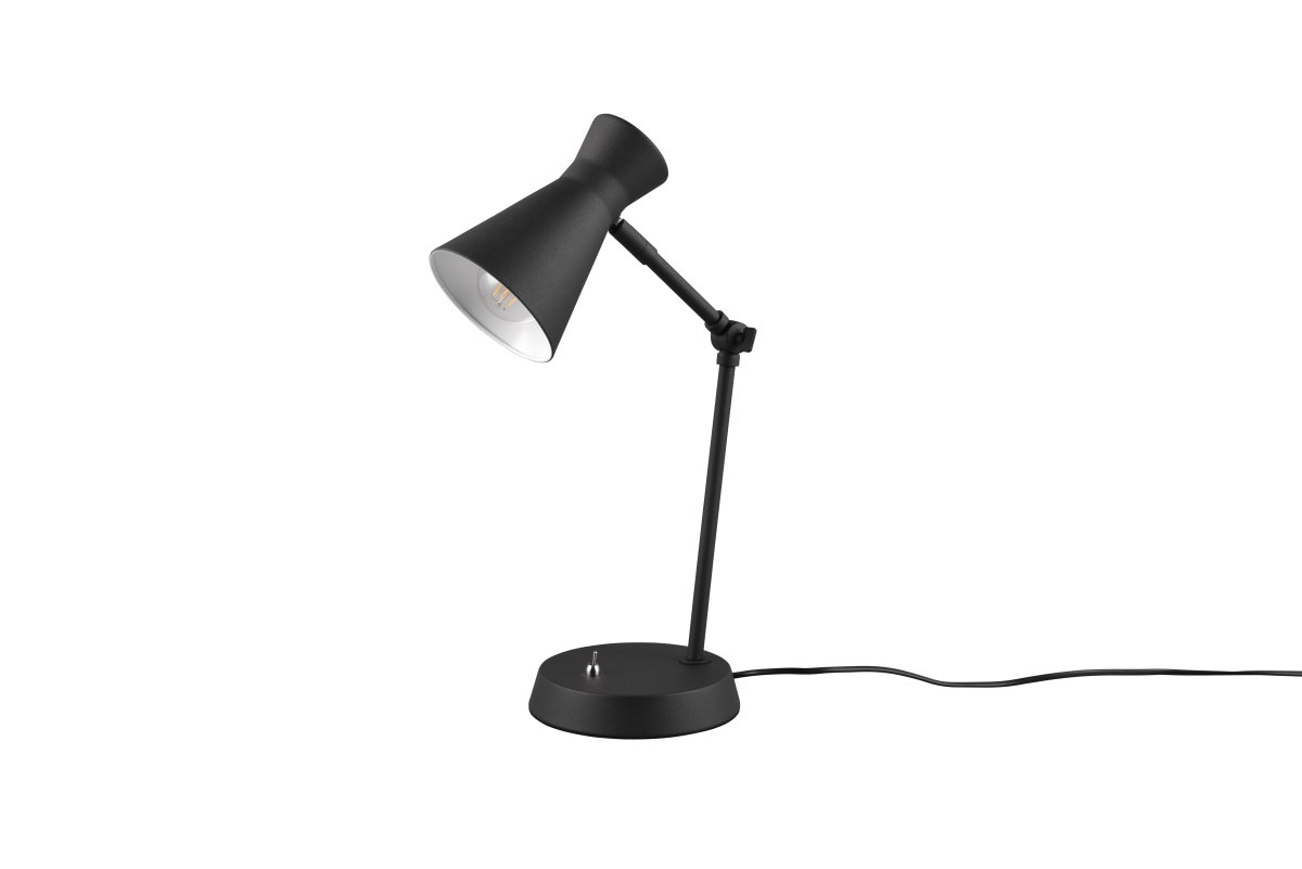 Enzo 50cm Negro lámpara de escritorio De Trio Lighting - 