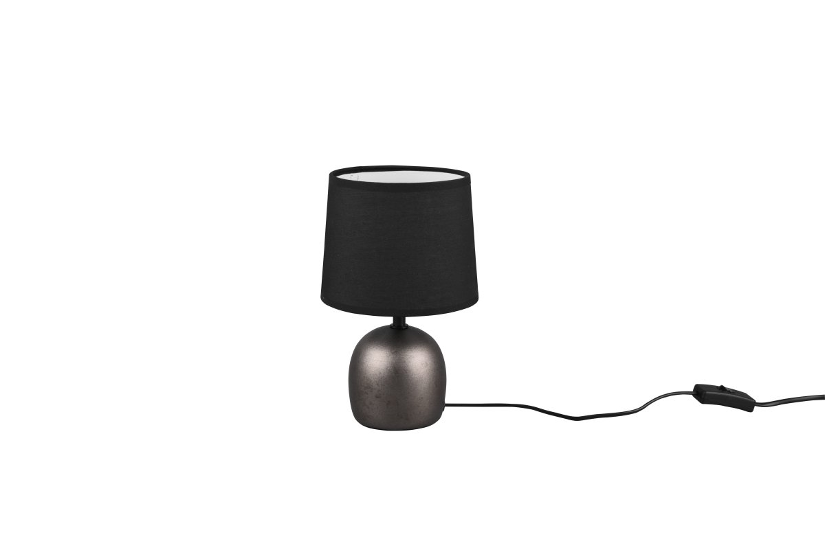 Malu 26cm níquel antiguo lámpara de mesa De Trio Lighting - 