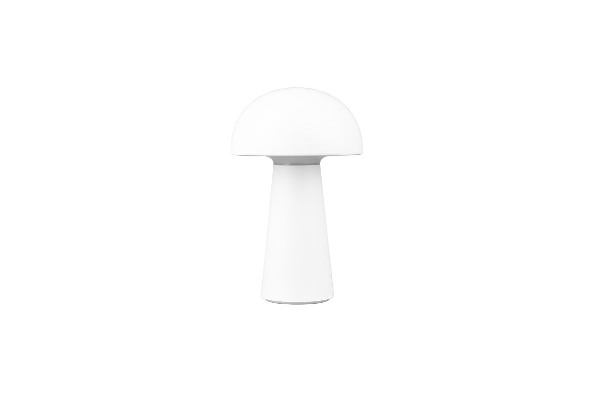 Lennon 22cm Blanco portátil De Trio Lighting - La l&aacute;mpara de mesa Lennon combina un dise&ntilde;o elegante con una funci&oacute;n pr&aacute;ctica y es perfecta para uso en interiores y exteriores.