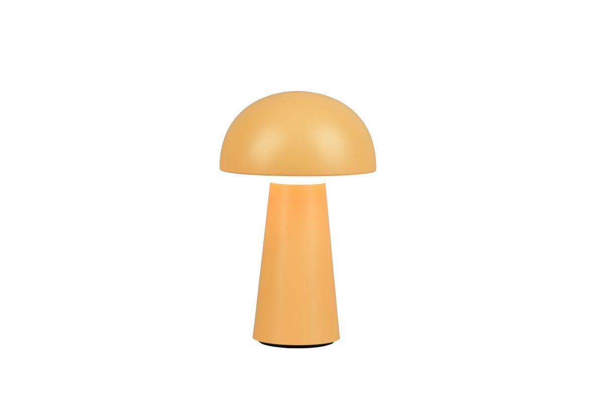 Lennon 22cm Oro portátil De Trio Lighting - La lámpara de mesa Lennon combina un diseño elegante con una función práctica y es perfecta para uso en interiores y exteriores.