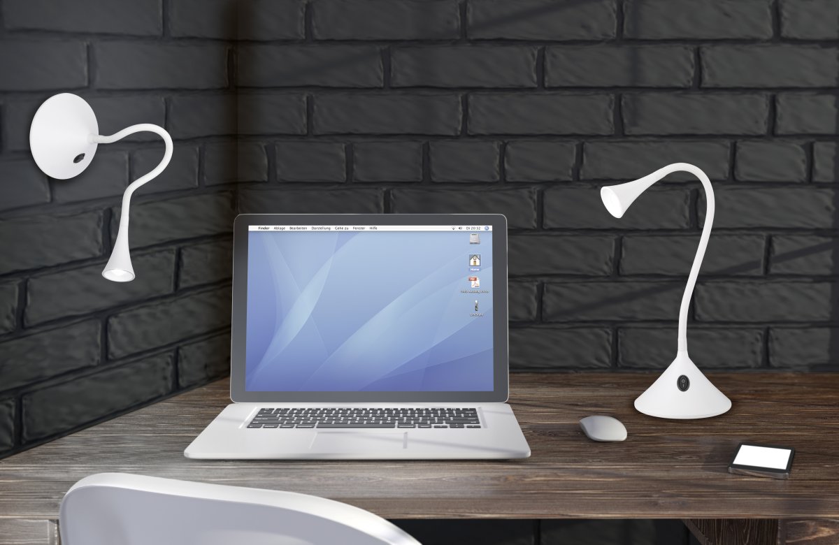 Viper 30cm Blanco lámpara de escritorio De Trio Lighting - 