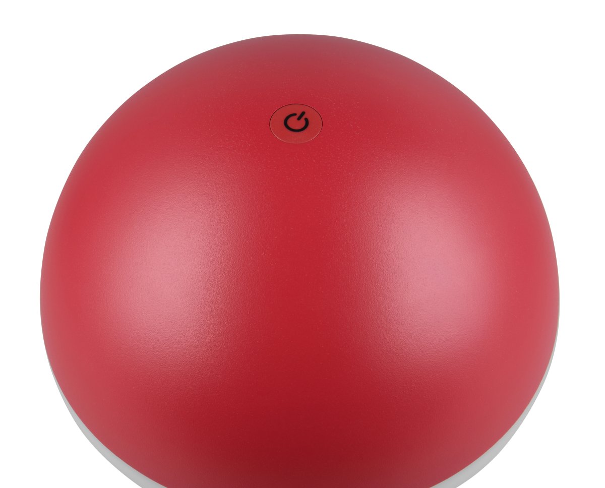 Fungo 30cm ROJO portátil De Trio Lighting - Con una función táctil para atenuar y ajustar el color de la luz, así como una estación de carga independiente, es una fuente de luz flexible para interiores y exteriores.