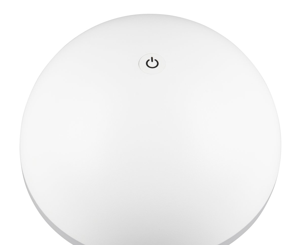 Fungo 30cm Blanco portátil De Trio Lighting - Con una función táctil para atenuar y ajustar el color de la luz, así como una estación de carga independiente, es una fuente de luz flexible para interiores y exteriores.
