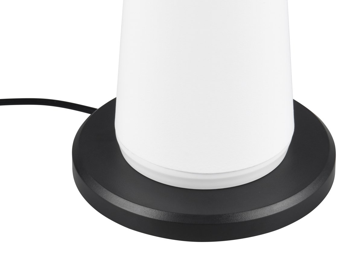 Fungo 30cm Blanco portátil De Trio Lighting - Con una función táctil para atenuar y ajustar el color de la luz, así como una estación de carga independiente, es una fuente de luz flexible para interiores y exteriores.