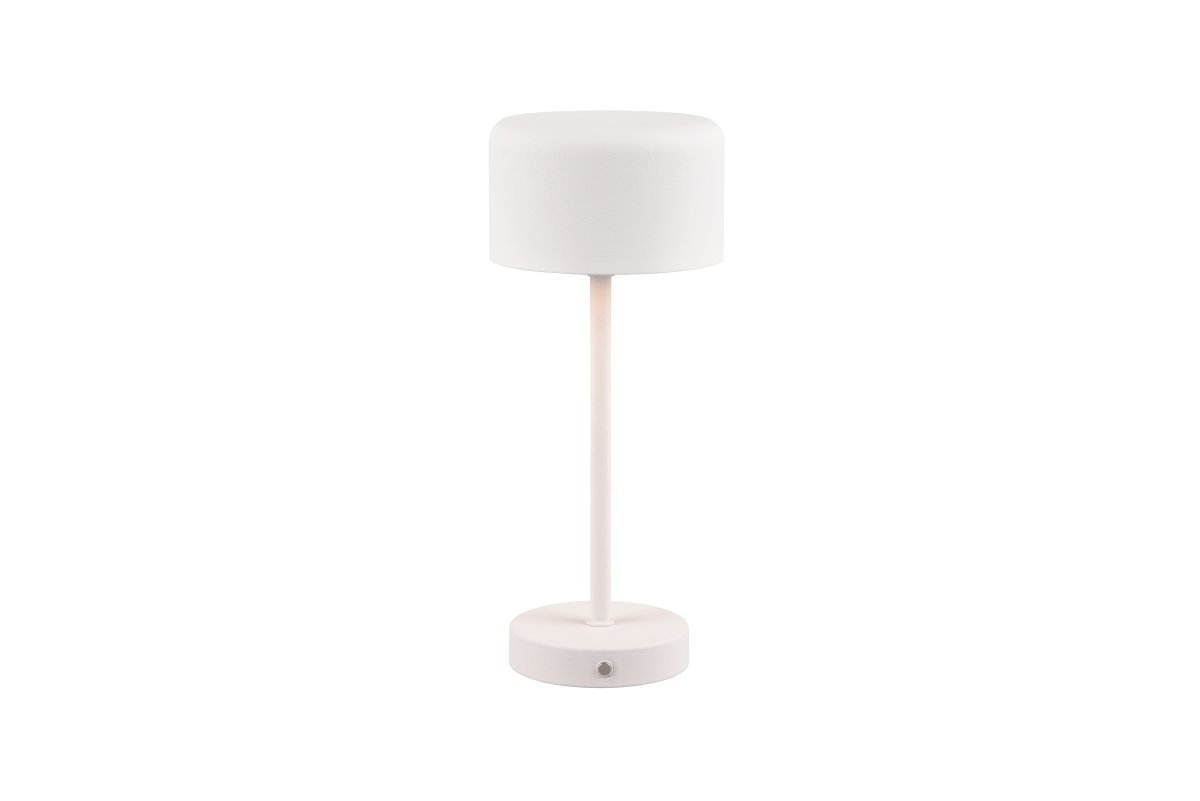 Jeff 30cm Blanco portátil De Trio Lighting - Con la función de 4 toques, puedes ajustar fácilmente la intensidad de la luz a tres niveles diferentes, lo que la hace versátil y adaptable a todas tus necesidades de iluminación.