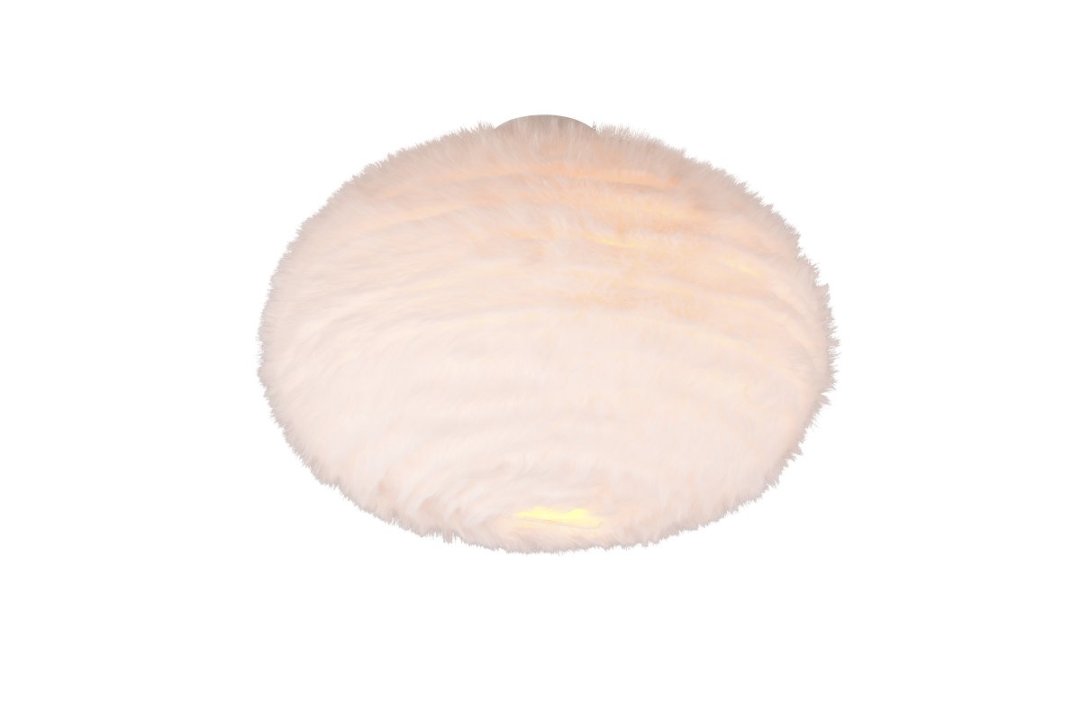 Furry Ø50 Blanco plafón De Trio Lighting - Su diseño color arena se combina fácilmente con diversas paletas de colores, integrándose armoniosamente en cualquier espacio.