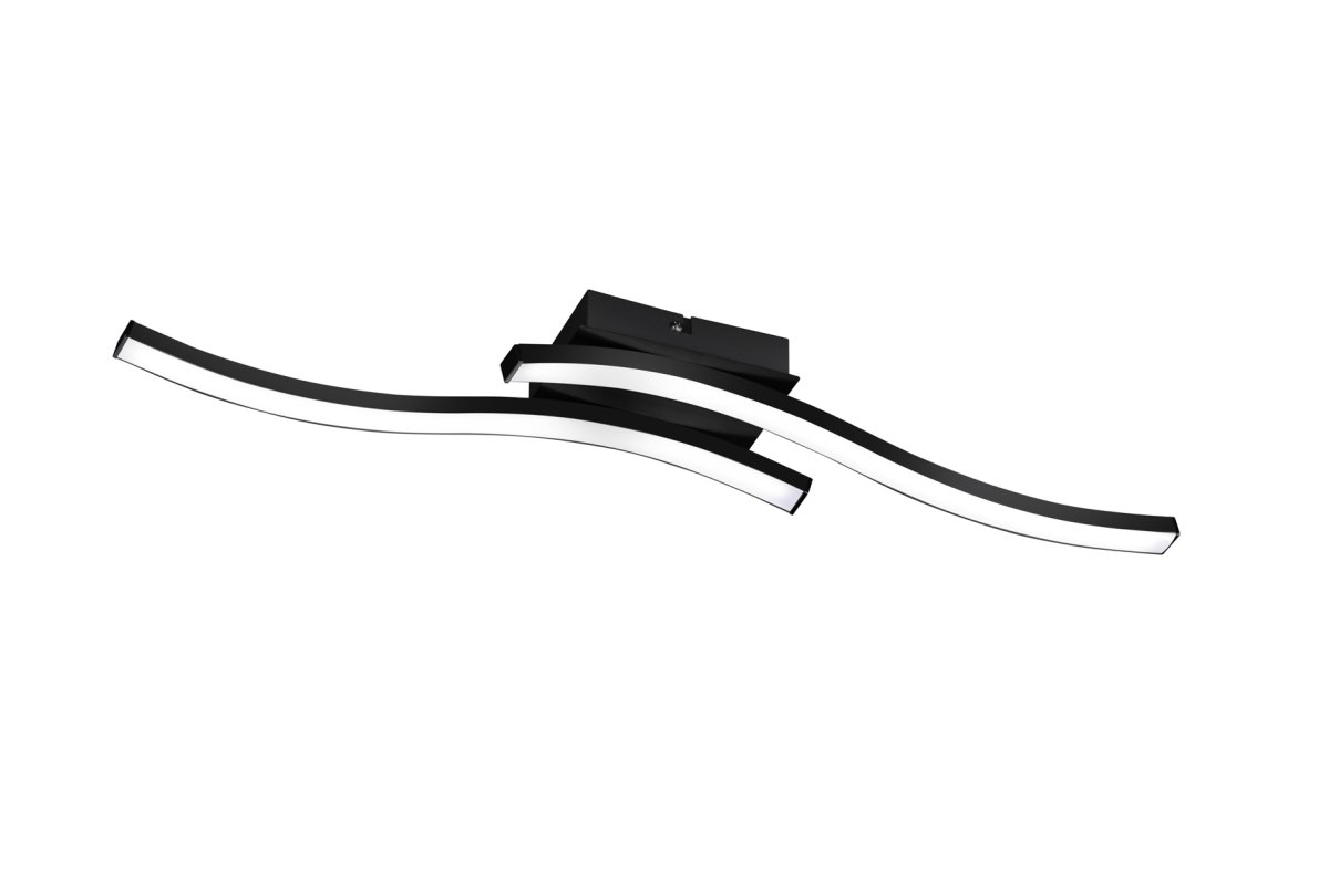 Route 56cm Negro plafón De Trio Lighting - 