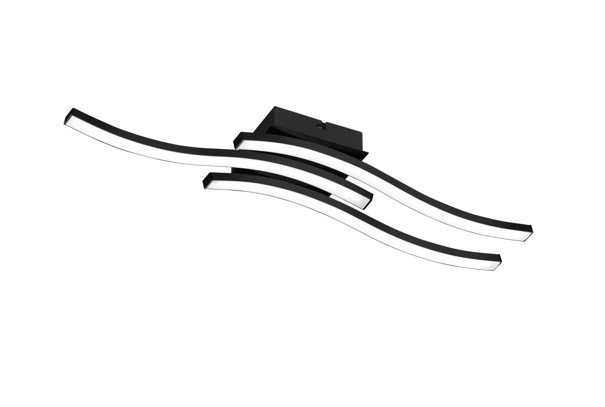 Route 56cm Negro plafón De Trio Lighting - 