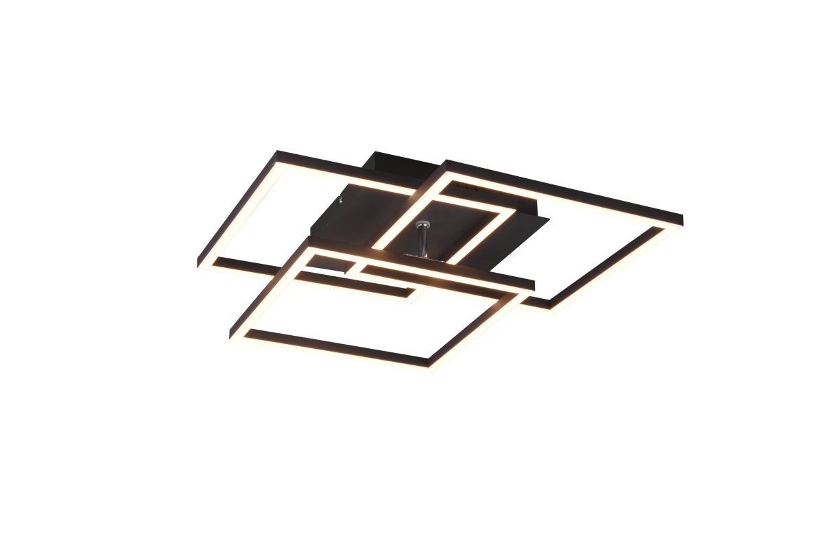 Mobile 42cm Negro plafón De Trio Lighting - Con el control remoto incluido, puede ajustar fácilmente tanto el brillo como la temperatura del color desde blanco frío a blanco cálido para adaptarse a diferentes estados de ánimo y necesidades.