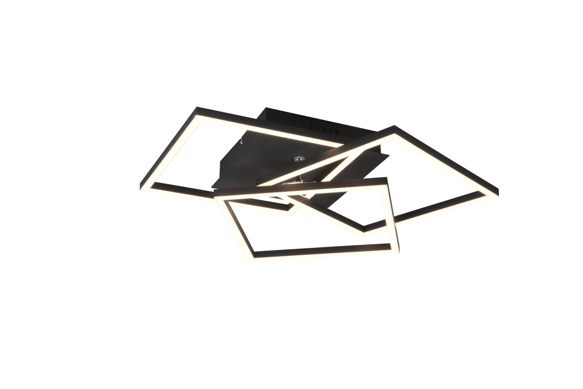 Mobile 42cm Negro plafón De Trio Lighting - Con el control remoto incluido, puede ajustar fácilmente tanto el brillo como la temperatura del color desde blanco frío a blanco cálido para adaptarse a diferentes estados de ánimo y necesidades.