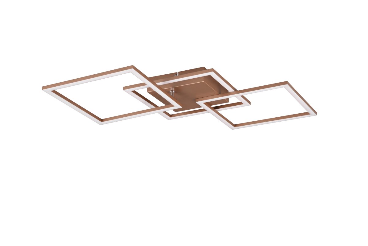 Trail 74cm Marrón plafón De Trio Lighting - La elegante combinaci&oacute;n del atemporal color &ldquo;caf&eacute;&rdquo; y el metal de alta calidad le da a la l&aacute;mpara un aspecto noble y crea un ambiente agradable en la habitaci&oacute;n.