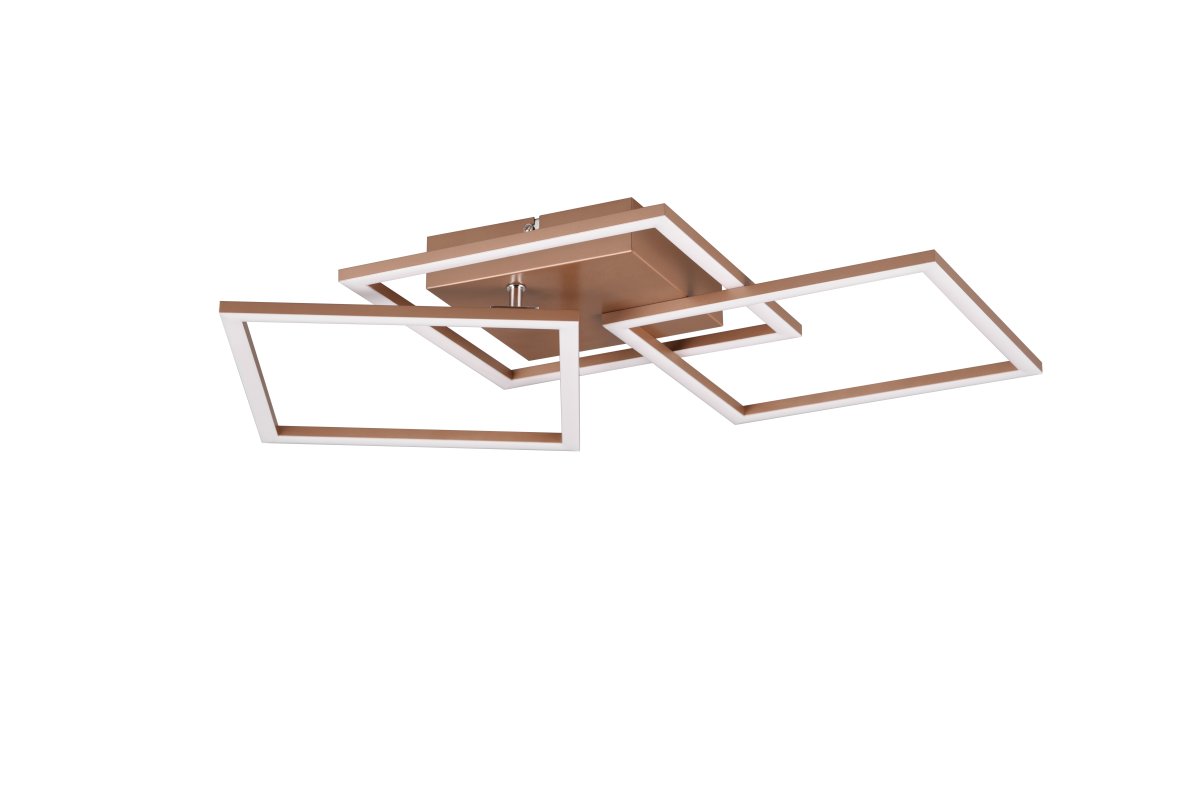 Trail 74cm Marrón plafón De Trio Lighting - La elegante combinaci&oacute;n del atemporal color &ldquo;caf&eacute;&rdquo; y el metal de alta calidad le da a la l&aacute;mpara un aspecto noble y crea un ambiente agradable en la habitaci&oacute;n.