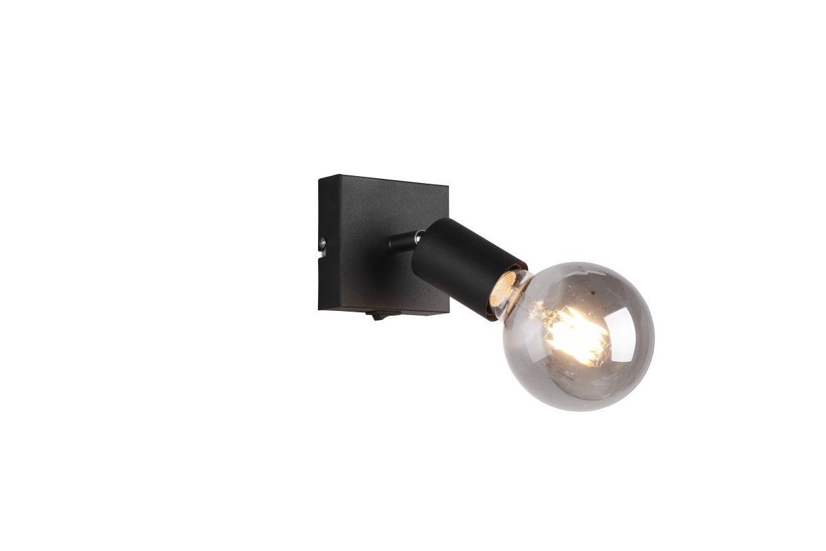 Vannes Negro foco de techo De Trio Lighting - Se recomienda colocarla como iluminaci&oacute;n acogedora en el sal&oacute;n o como l&aacute;mpara de lectura en el rinc&oacute;n de lectura o junto a la cama.