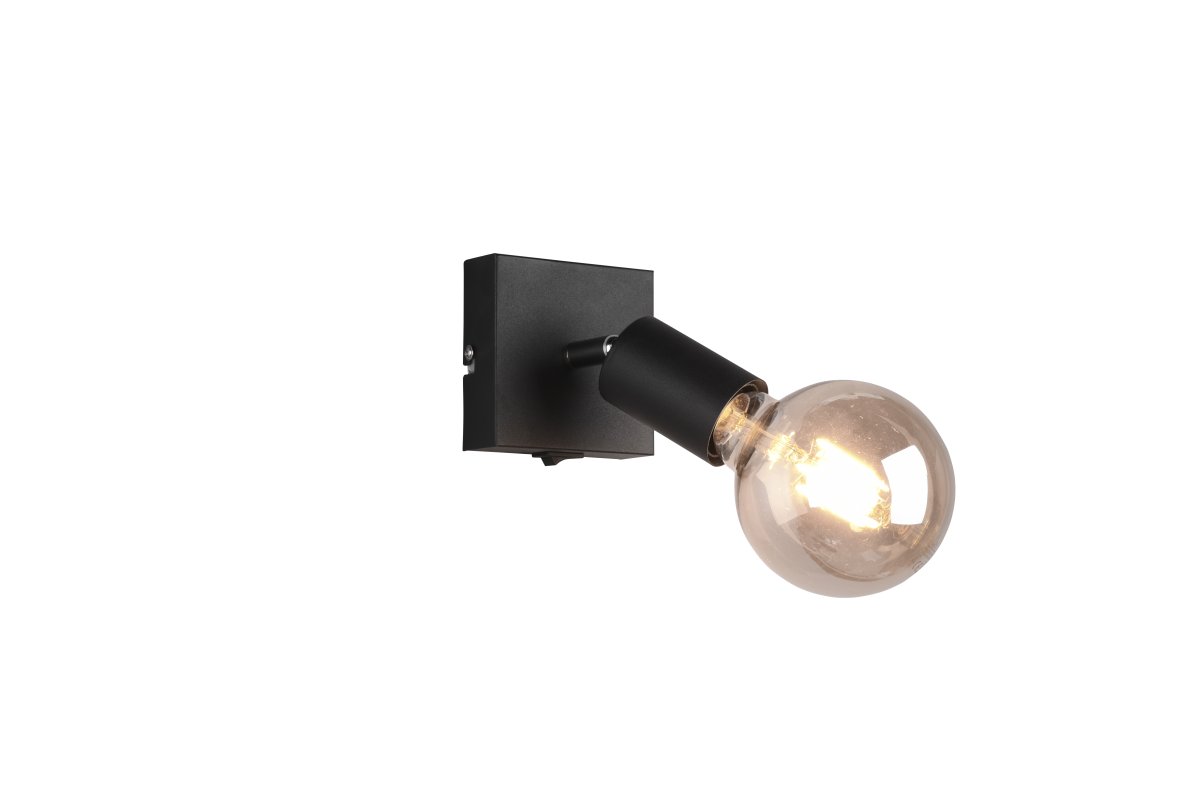 Vannes Negro foco de techo De Trio Lighting - Se recomienda colocarla como iluminaci&oacute;n acogedora en el sal&oacute;n o como l&aacute;mpara de lectura en el rinc&oacute;n de lectura o junto a la cama.