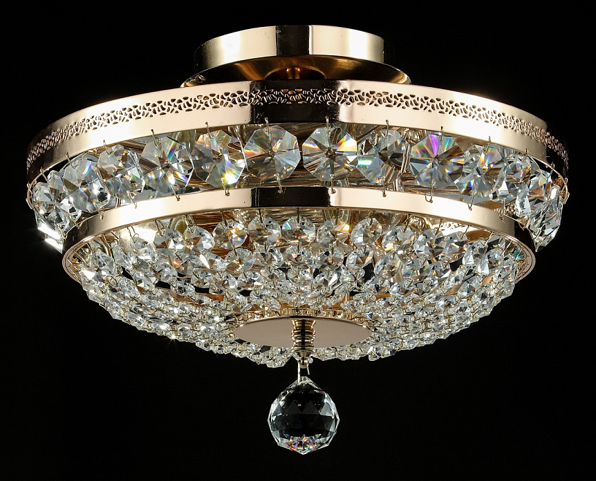 Ottilia Ø32 Oro cristal De Maytoni - Ottilia es una elegante l&aacute;mpara de techo de cristal realizada en metal con un noble acabado dorado.