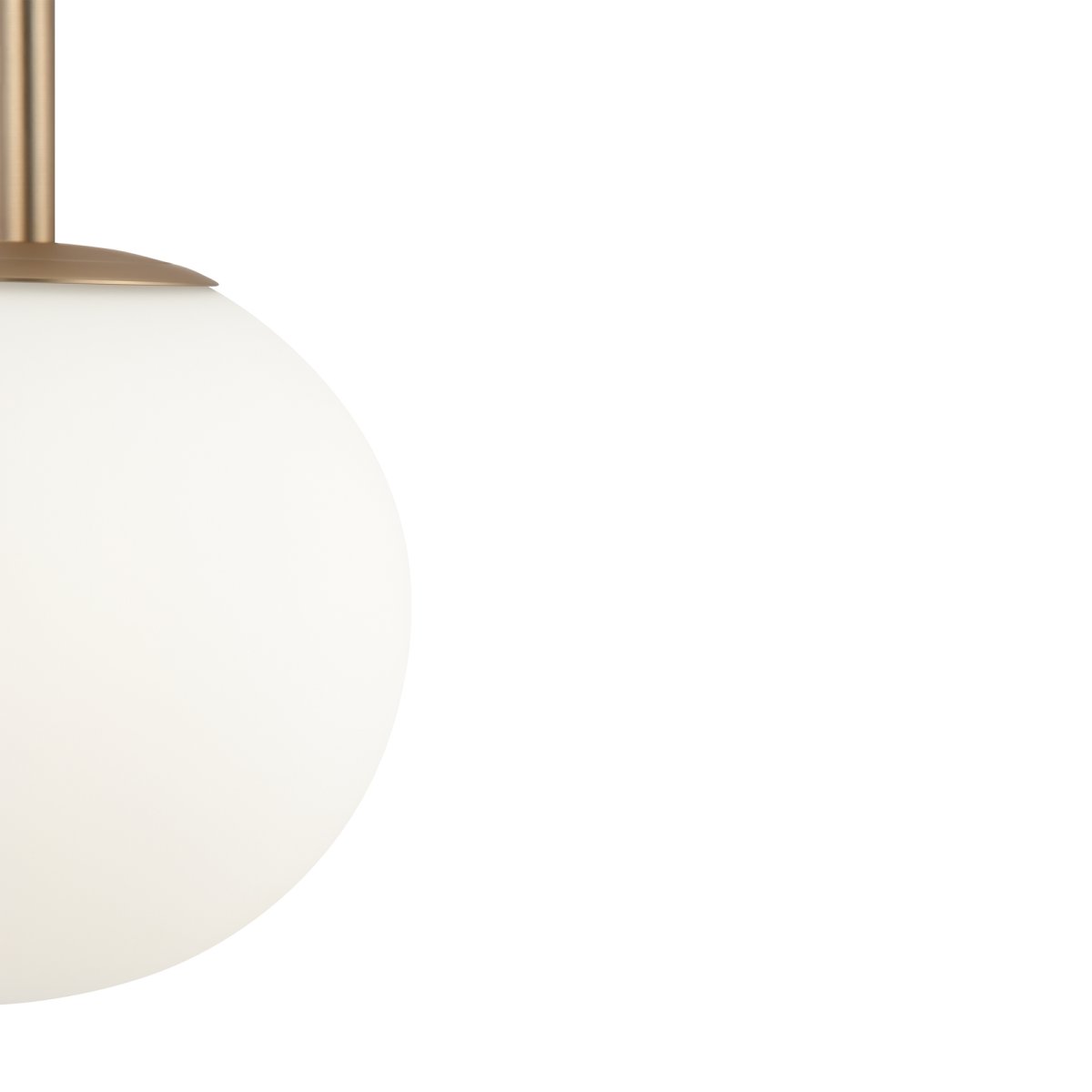 Basic form Ø18 Oro Lámpas de techo De Maytoni - Con su globo de cristal opalino suave y una fina carcasa de metal con aspecto dorado, la lámpara proporciona una luz hermosa y agradable que se adapta perfectamente a estilos interiores modernos y clásicos.