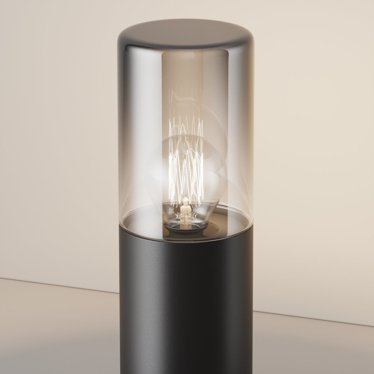 Amas 25cm Grafito balizas De Maytoni - La pantalla tintada proporciona un dise&ntilde;o sofisticado y emite una luz tenue y misteriosa que realza la atm&oacute;sfera en cualquier &aacute;rea iluminada.