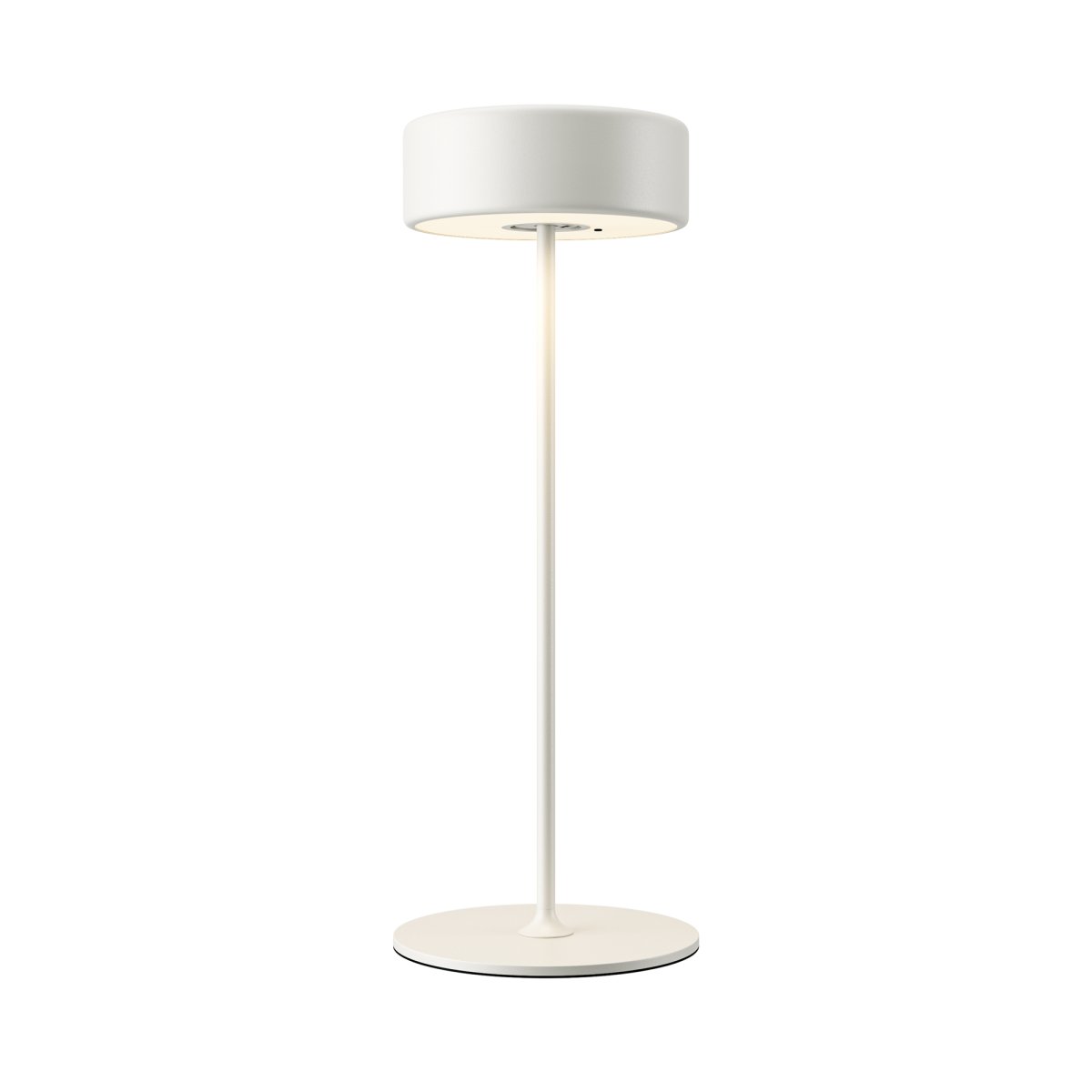 AI Collaboration 35cm Blanco portátil De Maytoni - El diseño: con una fina varilla de metal; una base redonda plana o con base de cristal en la que se integra un jarrón.
