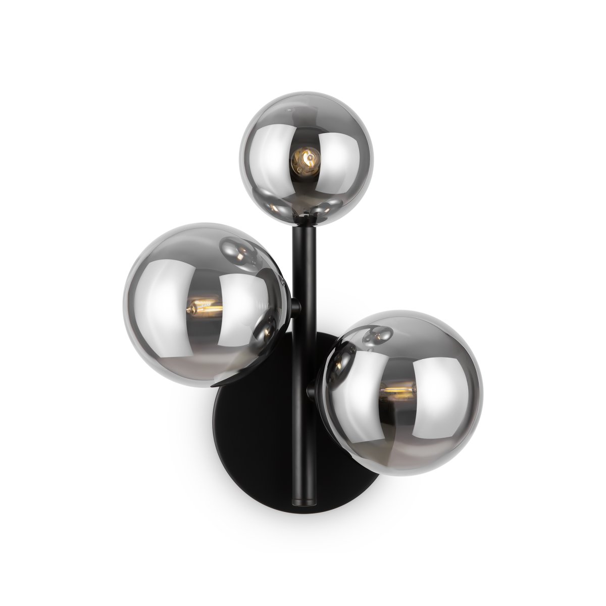 Dallas 25cm Negro lámpara de pared De Maytoni - Dallas, con sus tres fuentes de luz, es una elegante y moderna lámpara de pared que combina estilo y funcionalidad.