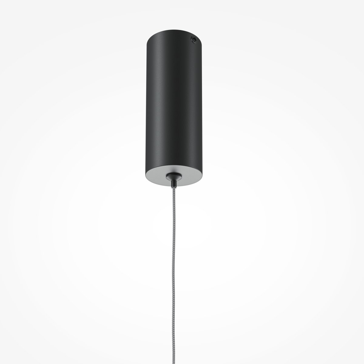 Halo 120cm Negro Lámpas de techo De Maytoni - Su forma simple y elegante la convierte en una solución de iluminación versátil que se adapta tanto a interiores modernos como industriales, al tiempo que sirve como una discreta declaración de estilo.