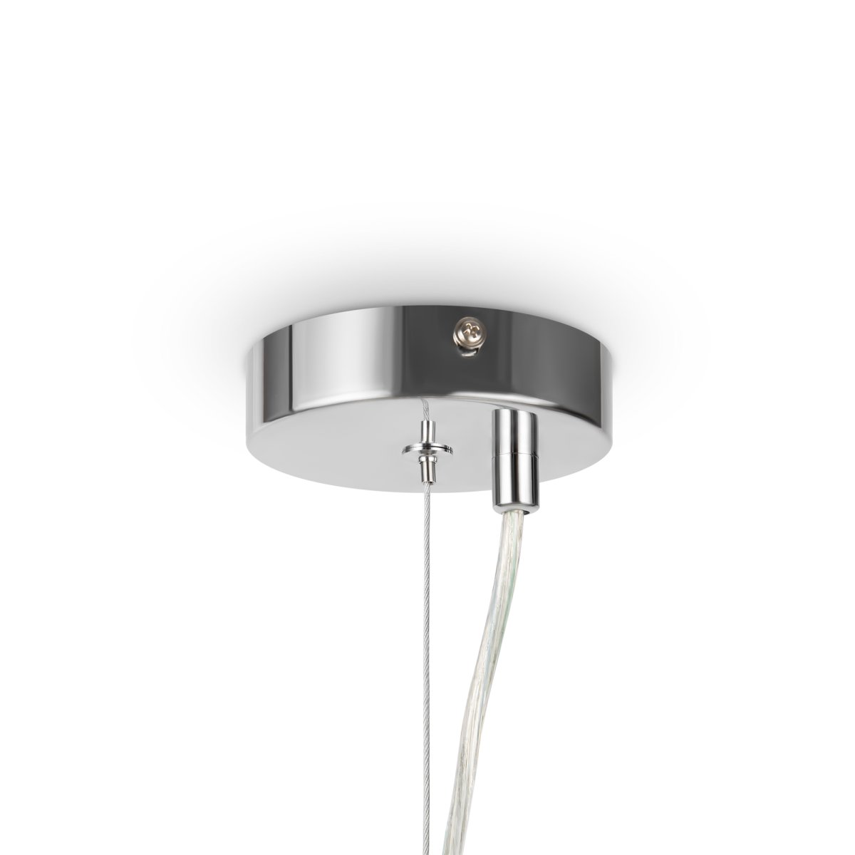 Dallas Ø30 Cromo Lámpas de techo De Maytoni - La sofisticada estructura de metal, combinada con los globos de vidrio ahumado, la convierte en un verdadero punto de atracción y se integra perfectamente en espacios pequeños como salas de estar o comedores.
